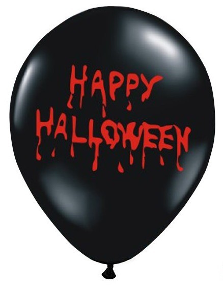 6 blutige Happy Halloween Luftballons 30cm