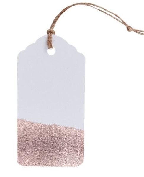 10 rose gold gift tags Hooray