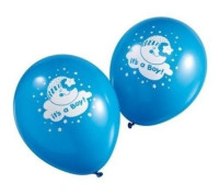 Vorschau: 5 Baby Boy Taylor Luftballons Hellblau 30cm
