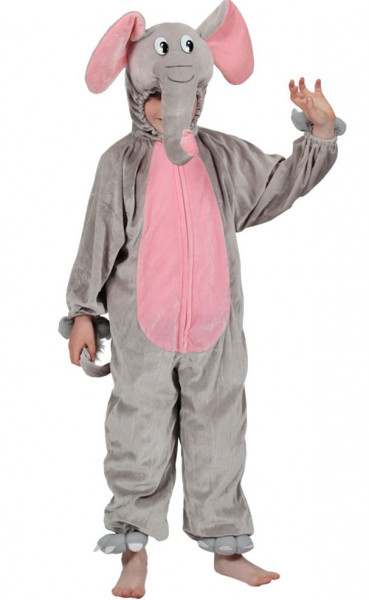 Elefanten Kostüm für Kinder grau-rosa