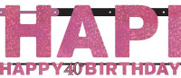 Pink 40th Birthday Girlande 2,13m