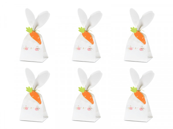 6 confezioni regalo coniglietti per il brunch pasquale