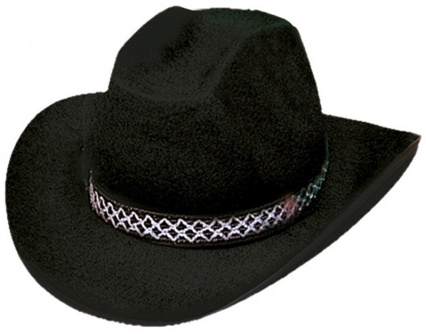 Szykowny kowbojski kapelusz czarny