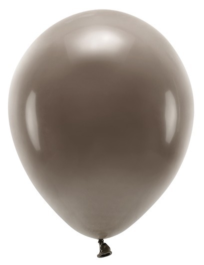 10 Eco Pastell Ballons braun 26cm