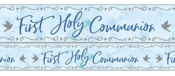 Blue communion foil banner 2.7m