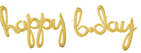 Goldener Happy B-Day Schriftug 88cm