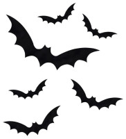 Vista previa: Etiqueta engomada de la ventana del murciélago de la noche de Halloween