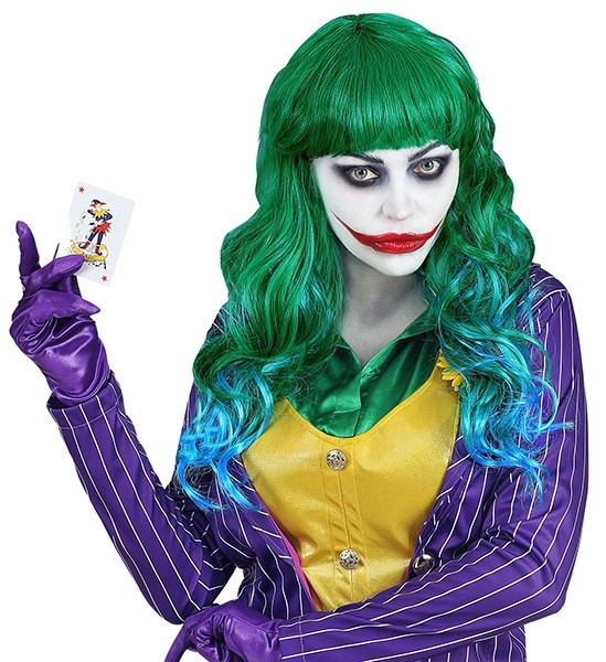 Green Mad Joker ladies wig