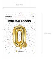 Förhandsgranskning: Folieballong Q guld 35cm