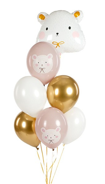 6 Süße Polarbär Luftballons 30cm 2