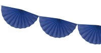 Aperçu: Guirlande Rosette Daphné bleu foncé 3m x 30cm