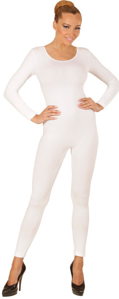 Långärmad bodysuit för kvinnor vit