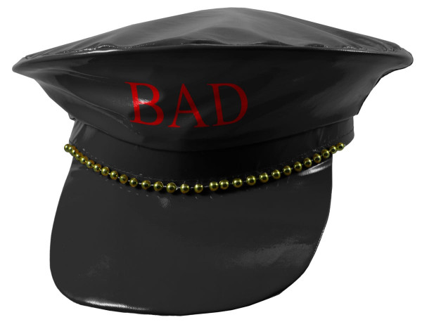 Bad black lacquer police hat