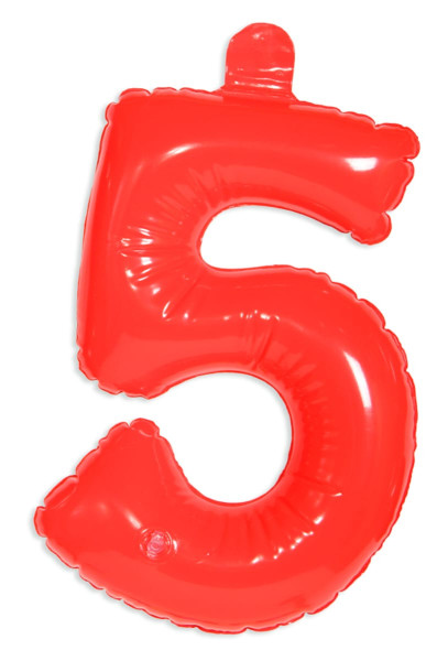 Inflatable number 5 red