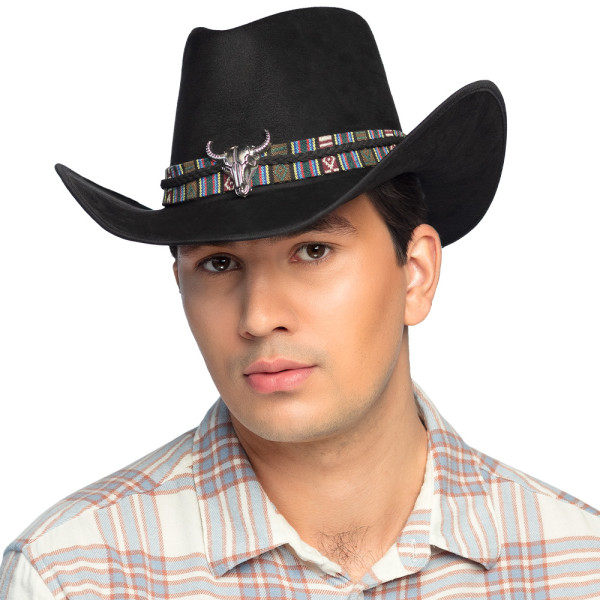 Sombrero western para adulto negro
