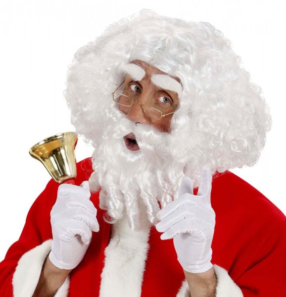 Weiße Weihnachtsmann Perücke Mit Bart
