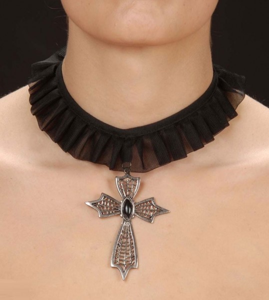 Leichte Gothic Halskette Mit Kreuz