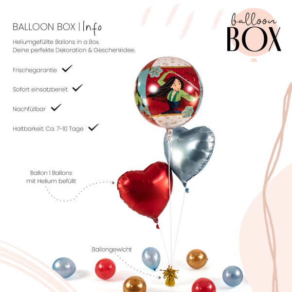 XL Heliumballon in der Box 3-teiliges Set Mulan 3