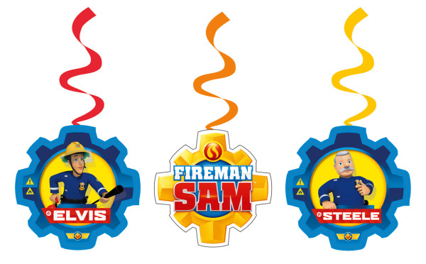 6 Feuerwehrmann Sam SOS Spiralhänger 60cm