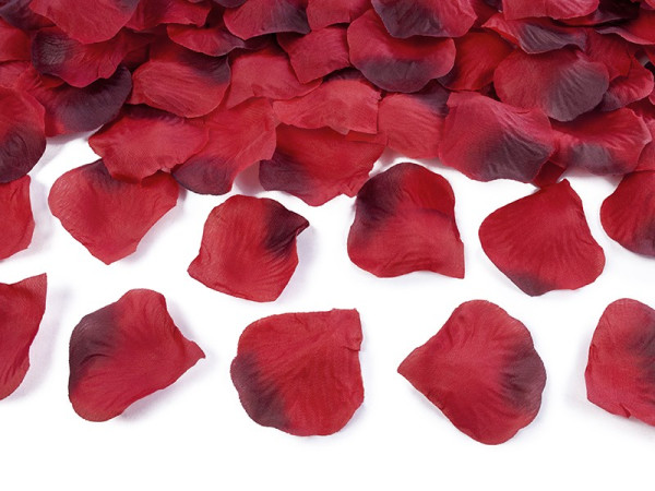 100 rose petals Amour wine red
