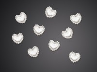 Aperçu: Coeurs de confettis avec bordure perlée Anny