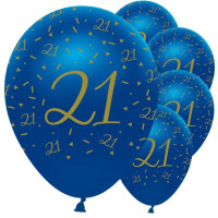 6 Luxurious 21st Birthday Ballons 30cm