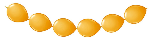 8 ballonger orange för en krans 3m