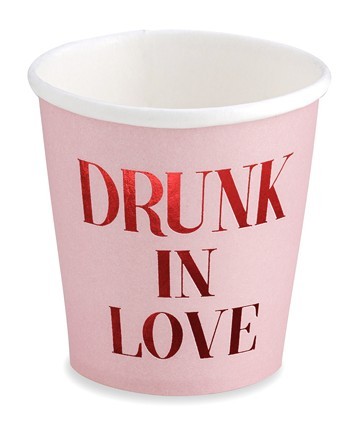 6 vasos de papel Drunk in love 260ml
