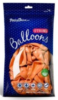 10 party star metallic balloons orange 27cm