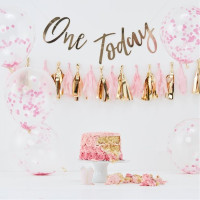 Hooray One Today Partyset rosa 8-teilig