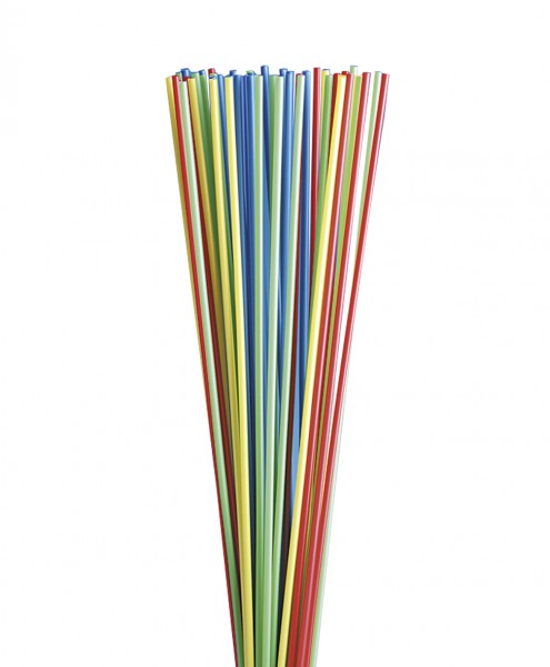 50 Viva Mallorca straws colored 75cm