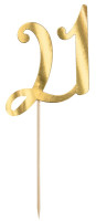 Vorschau: Golden 21st Tortentopper 20,5cm