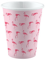 8 vasos de papel Flamingo Paradise 250ml