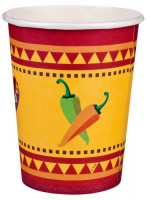 Preview: 6 Mexican Fiesta Party paper cups 25 cl