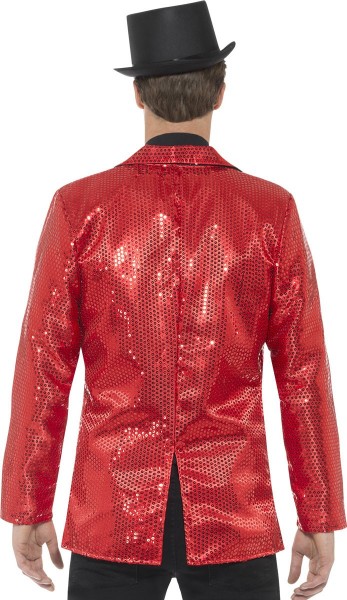 Red party sequin jacket for men