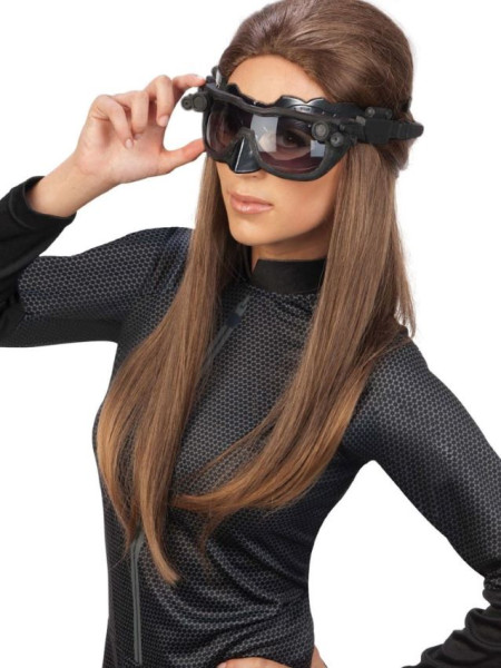 Schwarze Catwoman Maske Deluxe