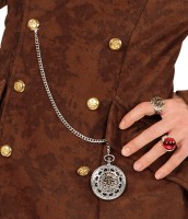Vista previa: Reloj de bolsillo pirata con motivo de calavera