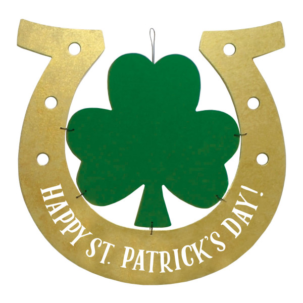 St Patrick's Day hestesko bøjle 39 x 38,5 cm