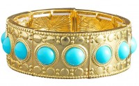 Oversigt: Cleopatra armbånd guld-turkis