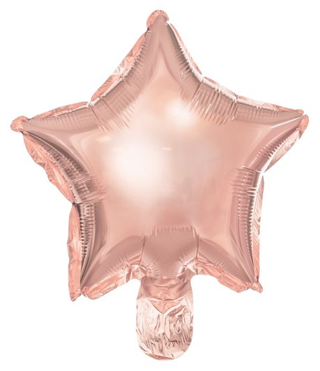 Różowo-złoty balon gwiazda 25 cm