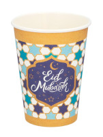 8 vasos de papel Happy Eid 210ml