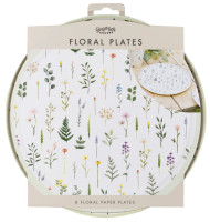 Preview: 8 Blooming paper plates 24cm