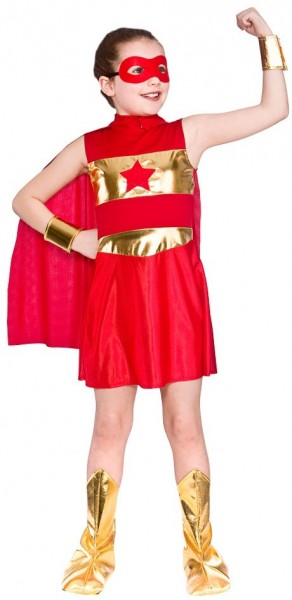 Röd superhjältedräkt för barn