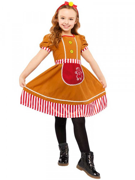 Costume da bambina di pan di zenzero