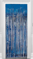 Blauer Lametta Vorhang Vernanda 2,4m
