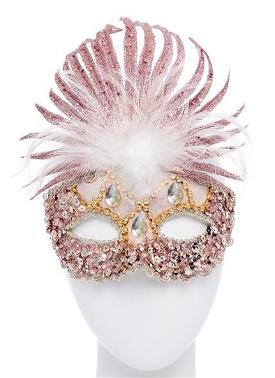 Venetiansk mask Anastasia med glitter