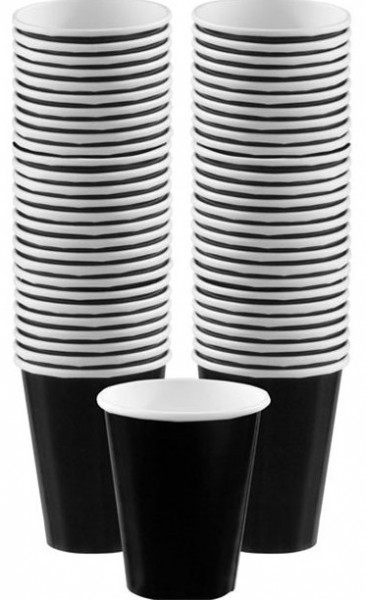 40 vasos de papel negro Basel 340ml