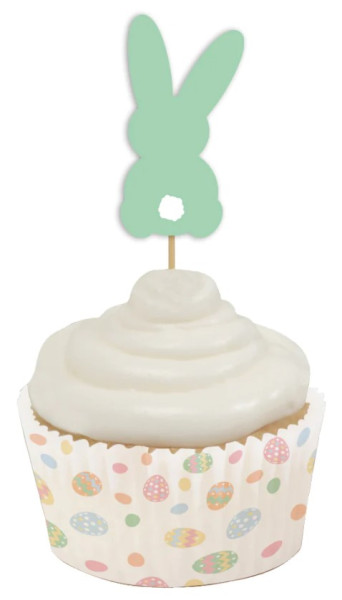 12 Easter Bunny Cupcake Topper 5