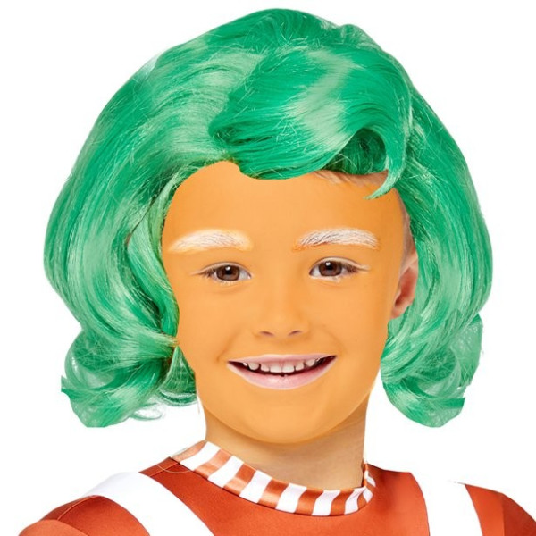 Zielona peruka dla dzieci Oompa Loompapa