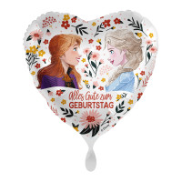 Elsa und Anna blumiger Birthday Ballon -GER